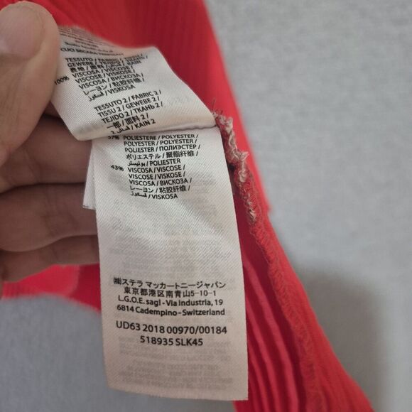 Stella McCartney Girl's Flare Sleeves Angeline Pleated Multi Color Block Dress 8 - Picture 6 of 7